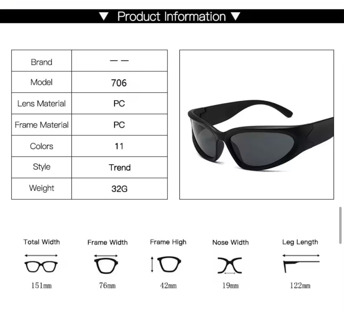 오클리 스타일 y2k 러닝 아이자켓 선글라스 안경 상품이미지9