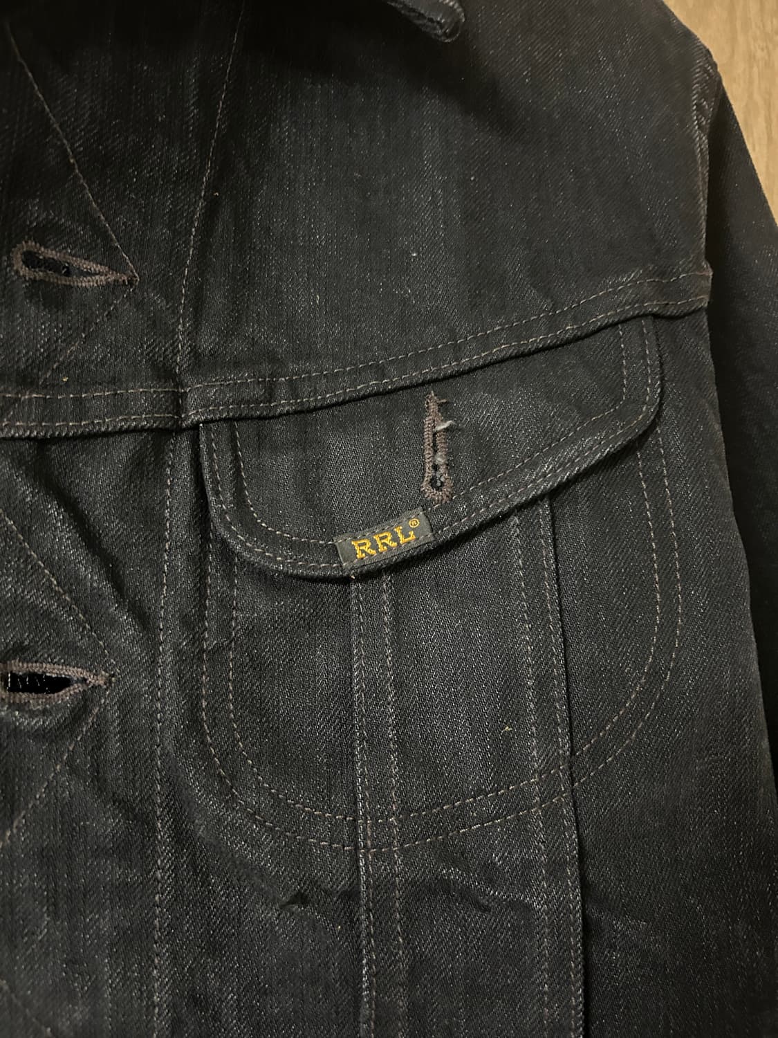 RRL 흑청 트러커 자켓 상품이미지3