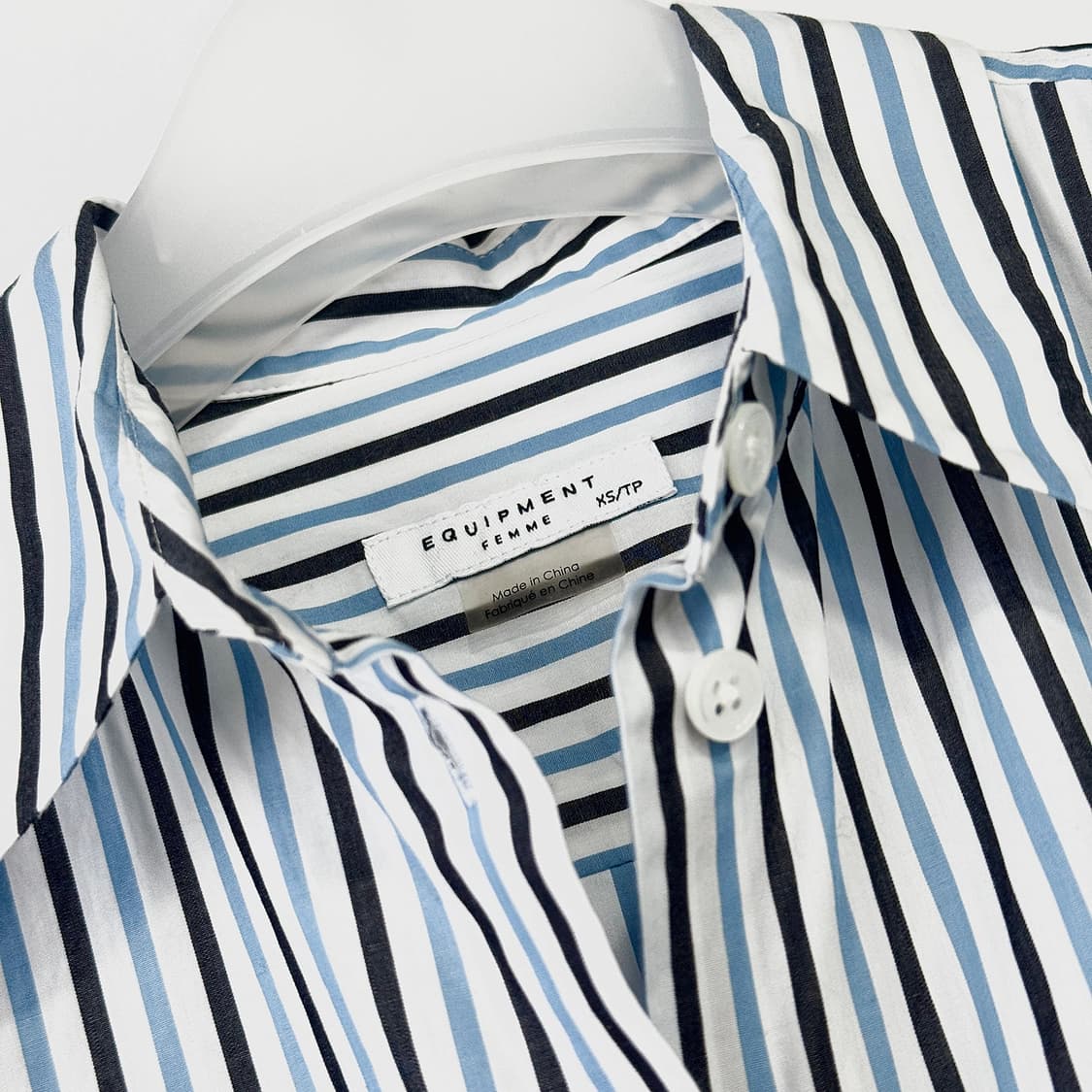 이큅먼트 슬릿 커프 스트라이프 셔츠 상품이미지2