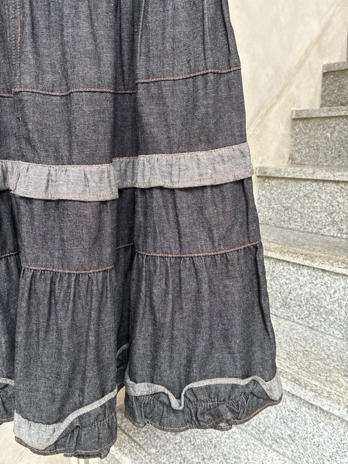 꼼데가르송 트리콧 데님 스커트 상품이미지4