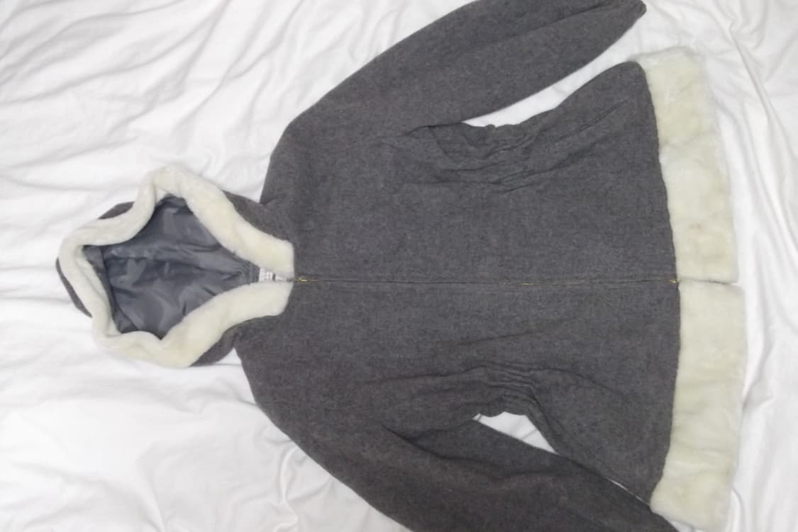 일본 빈티지 갸루 히메갸루 고스로리 모리걸 후드 퍼 코트 자켓 일브 로걀 상품이미지3