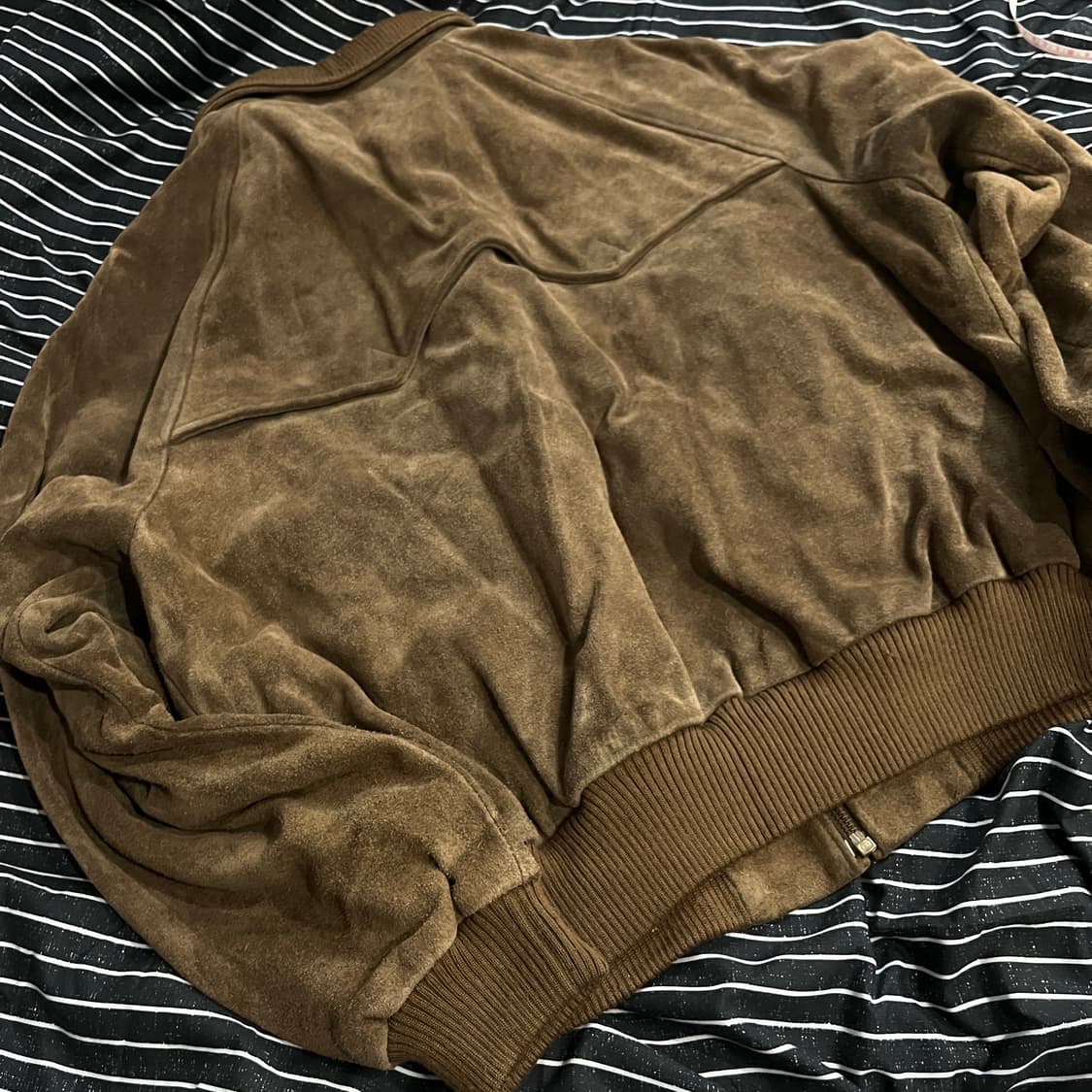 90s 폴로 스웨이드 헤링턴 자켓 XL 모카 베이지 상품이미지5