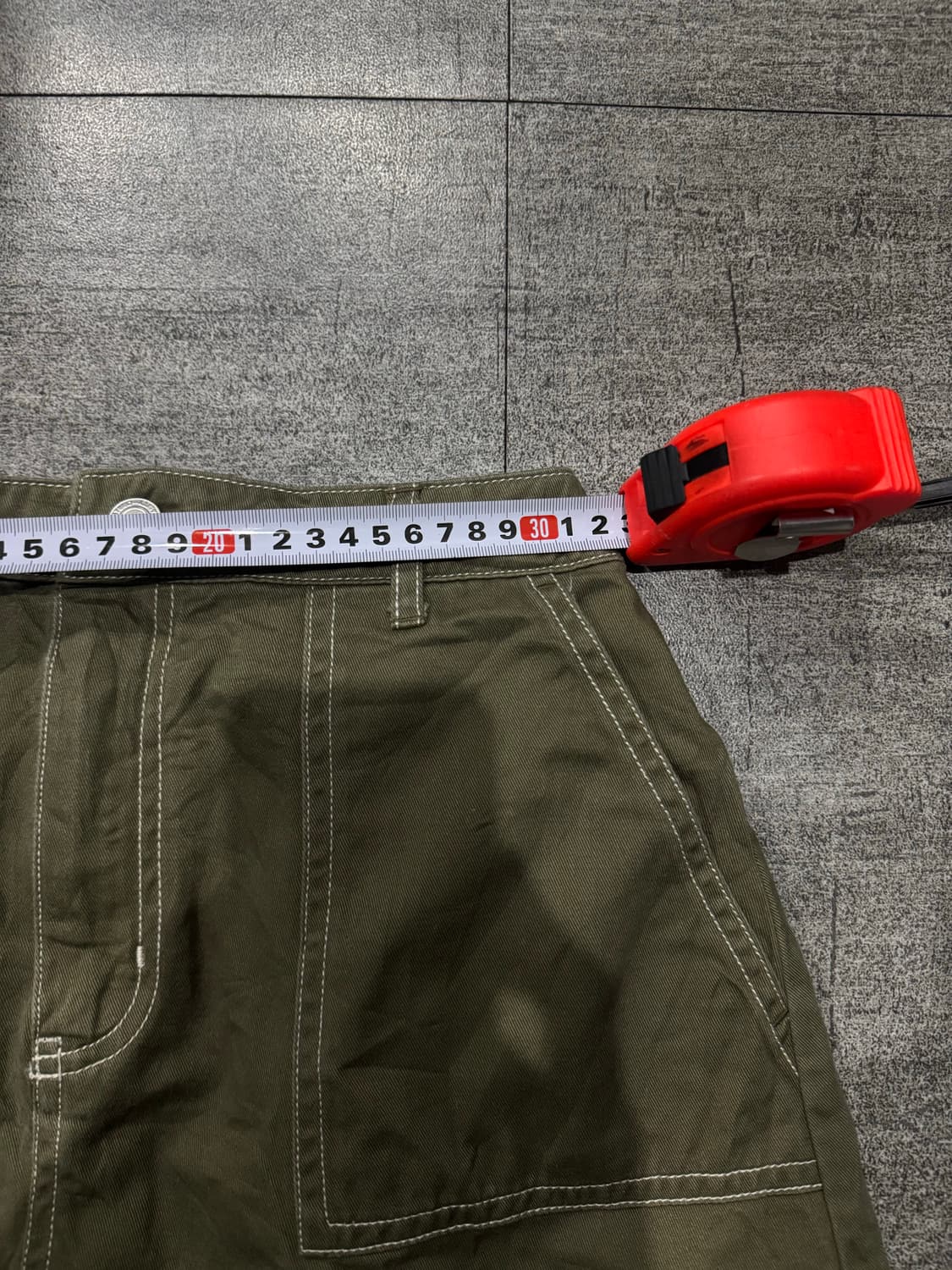 Colza 콜자 하구미모리걸 할메카지갸루 워크미니스커트 카키브라운 상품이미지3