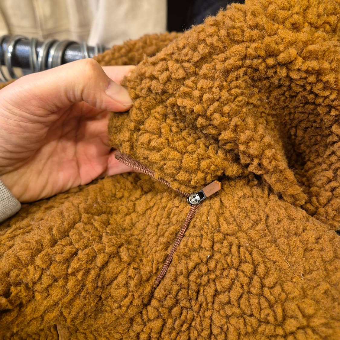 여성-M 리복 브라운 롱 후리스자켓  상품이미지8