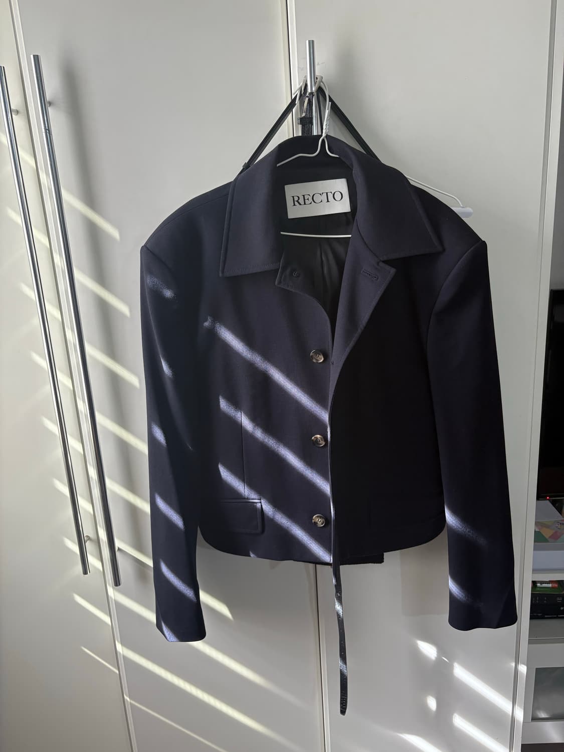 렉토 울 블렌드 숏 자켓 M 다크네이비 상품이미지1