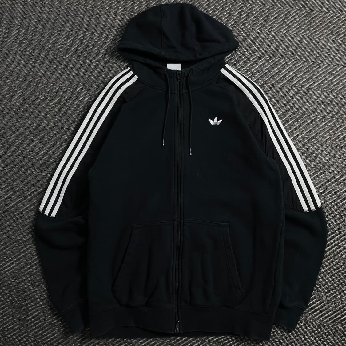 아디다스 트레포일 트랙 스웻 후드집업 블랙y 4114 상품이미지2