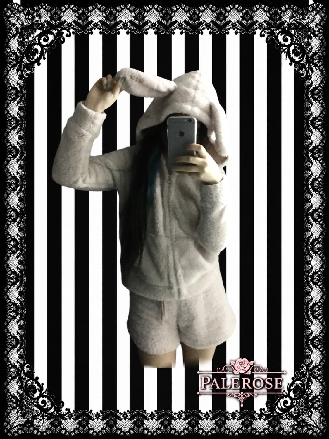 Pink Rabbit Hoodie Set 상품이미지2