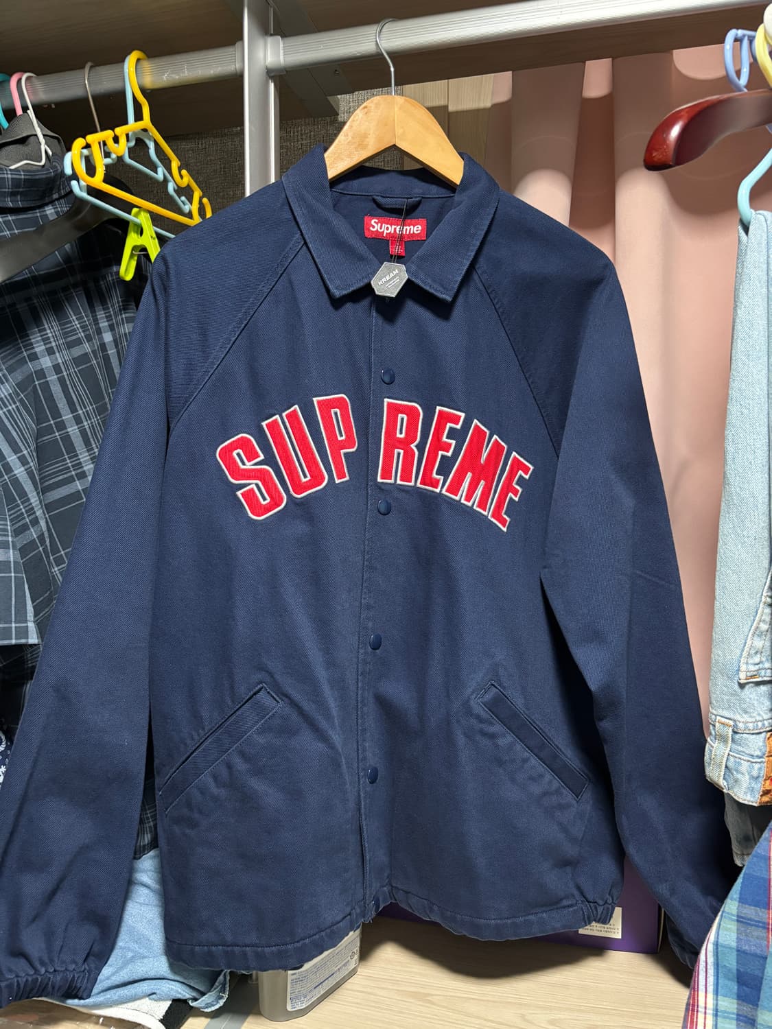 슈프림 아치 데님 코치 자켓 네이비 상품이미지2