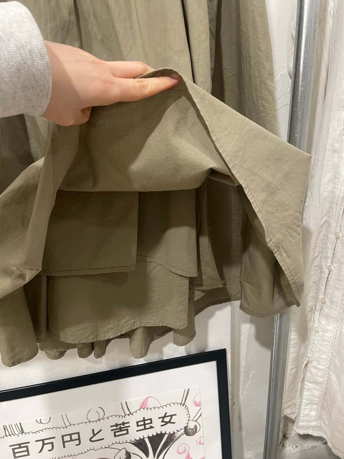 카키 모리 스커트 상품이미지7