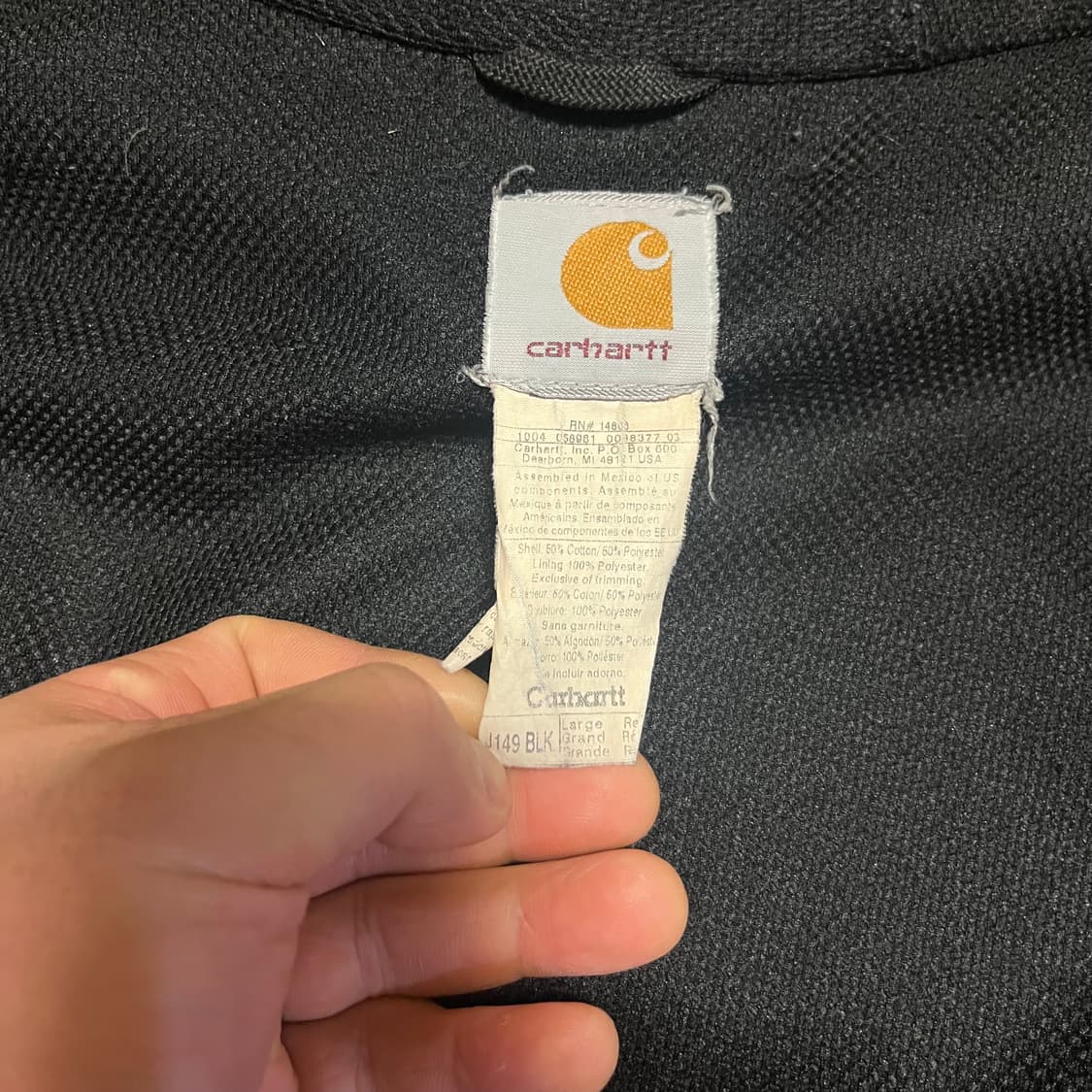 [L] 칸예 00s 빈티지 칼하트 J149 BLK  상품이미지7