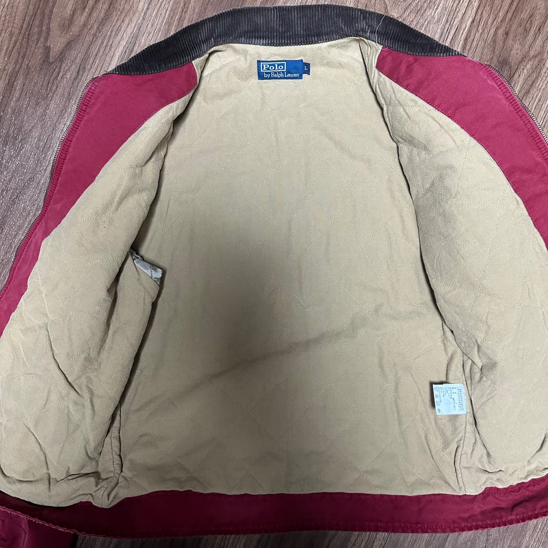 90s-00s 빈티지 폴로 랄프로렌 디트로이트 워크자켓 버건디 라지 상품이미지6