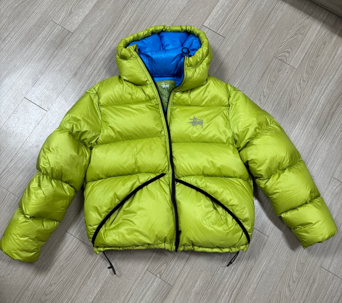 [S]스투시 마이크로 립스탑 패딩 라임 상품이미지2