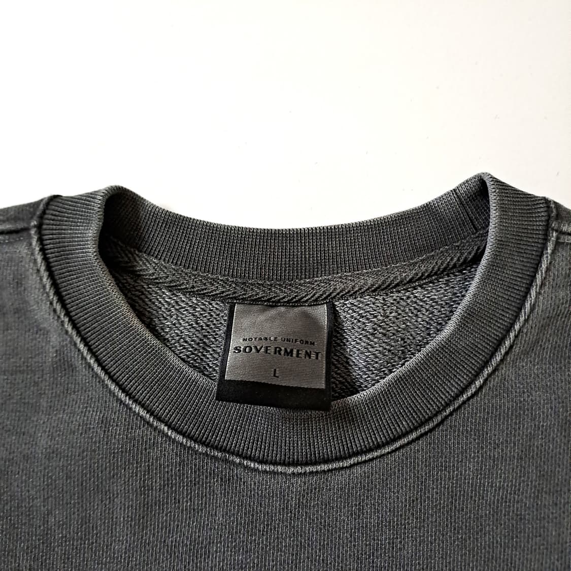 (새상품급 택포) 소버먼트 980g 가먼트 다잉 맨투맨 L B826 상품이미지7