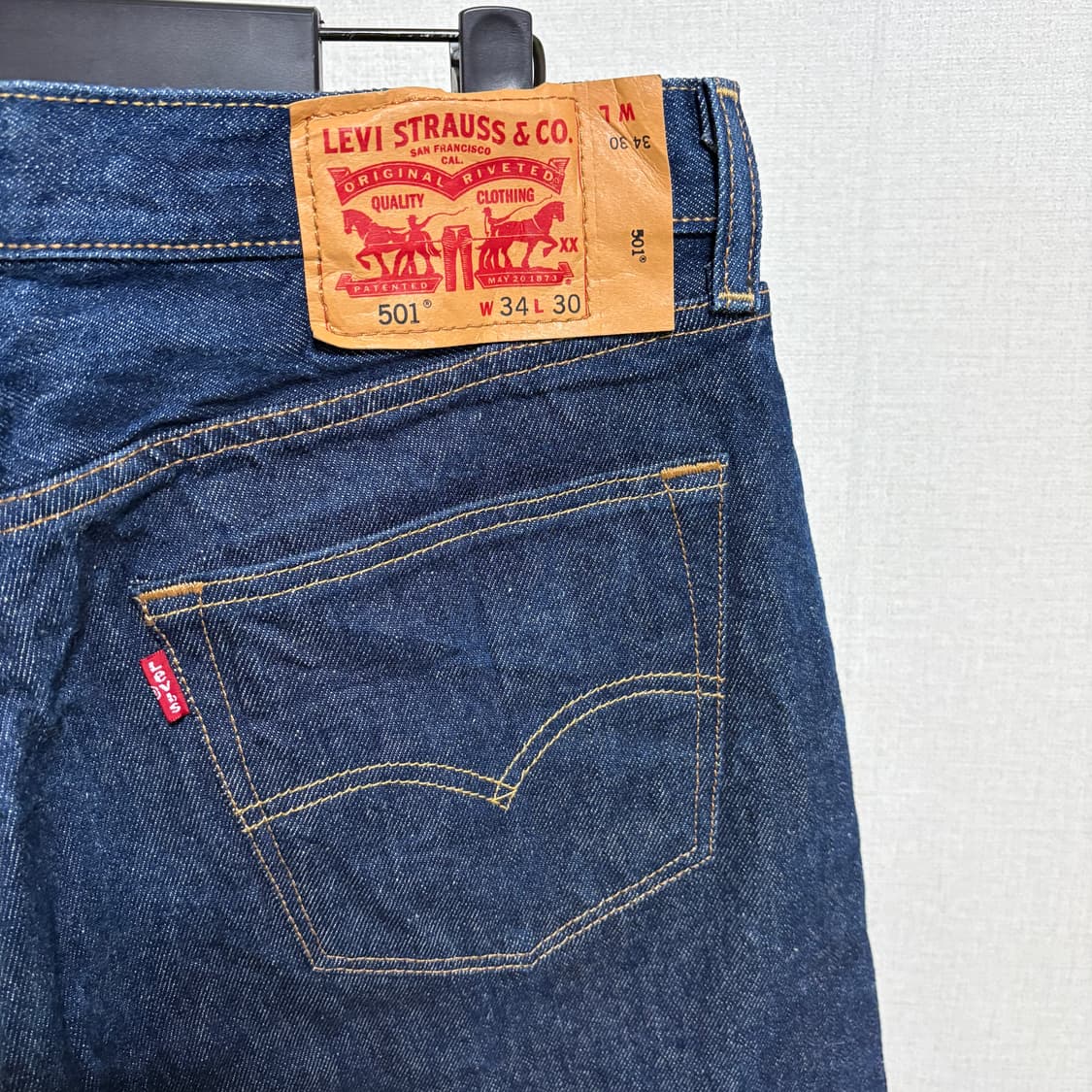 리바이스 501 스트레이트 생지 데님 팬츠 / W34, L30 상품이미지7