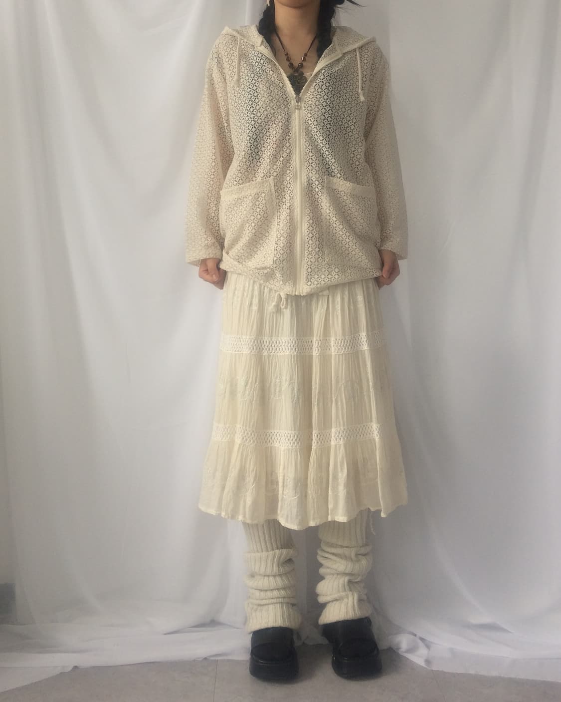 Ethnic mood embroidery layer long skirt 상품이미지6