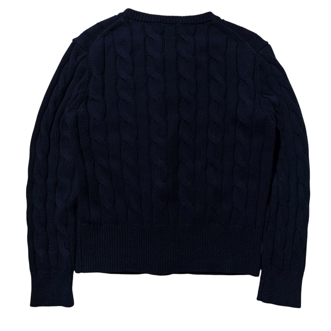 폴로 랄프로렌 케이블 라운드 니트 가디건 네이비 상품이미지2