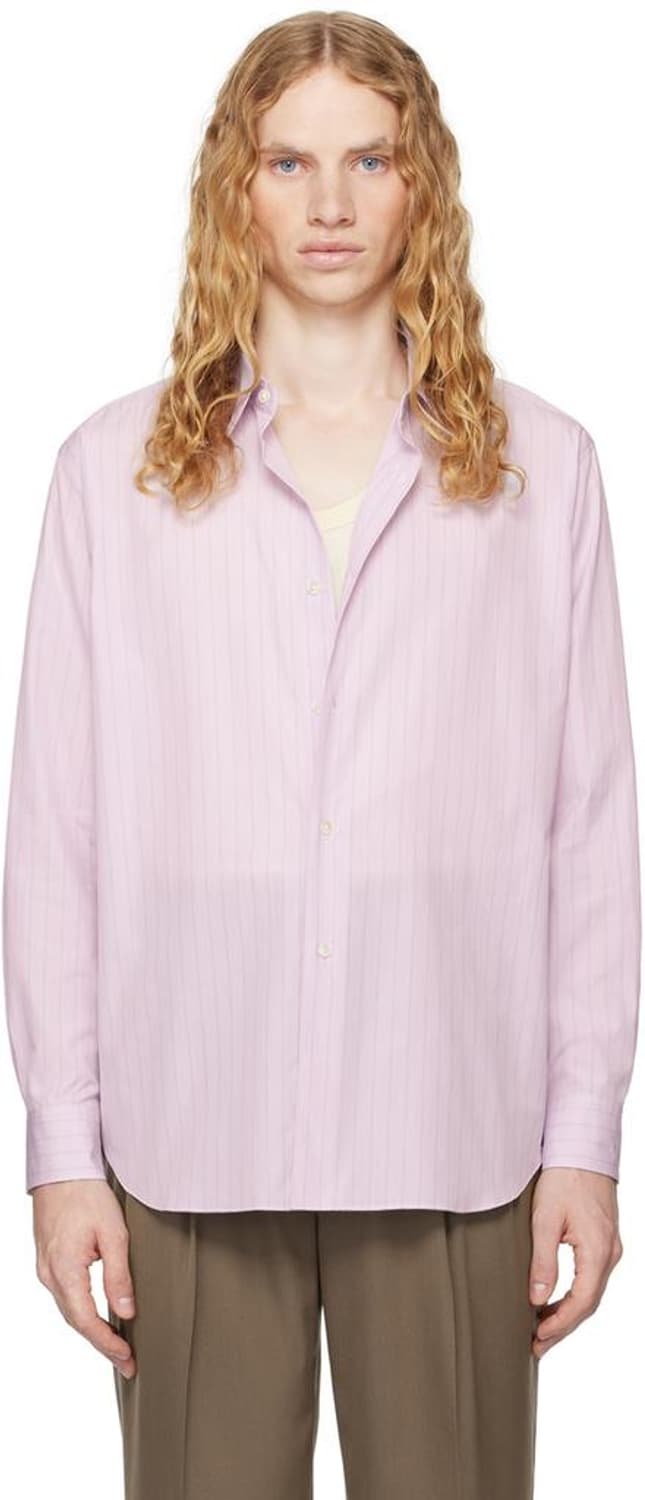 AURALEE SUVIN HIGH COUNT STRIPE SHIRT 상품이미지4