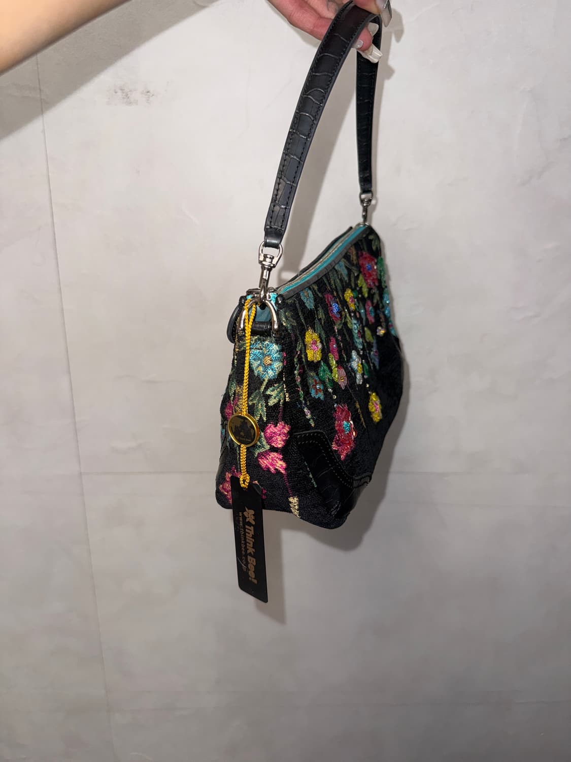 Think Bee! oriental spangled flower 숄더백 상품이미지3