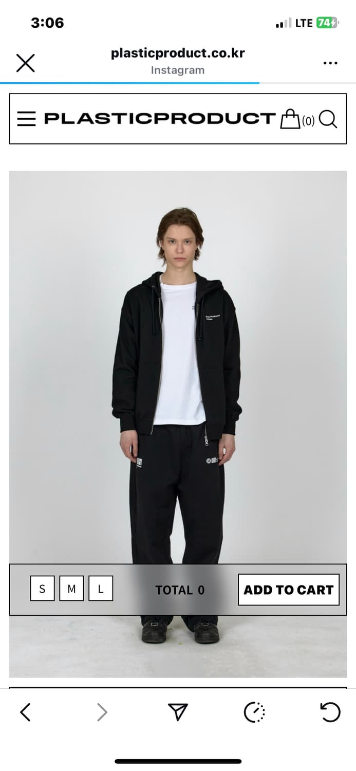 구매) 플라스틱프로덕트 스웻팬츠 s 사이즈 구합니다 상품이미지1