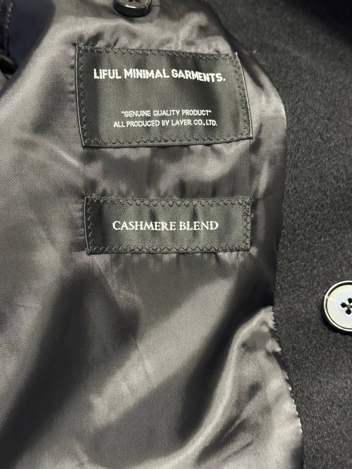 LIFUL  Minimal Garments 롱코트 블랙 L 상품이미지7