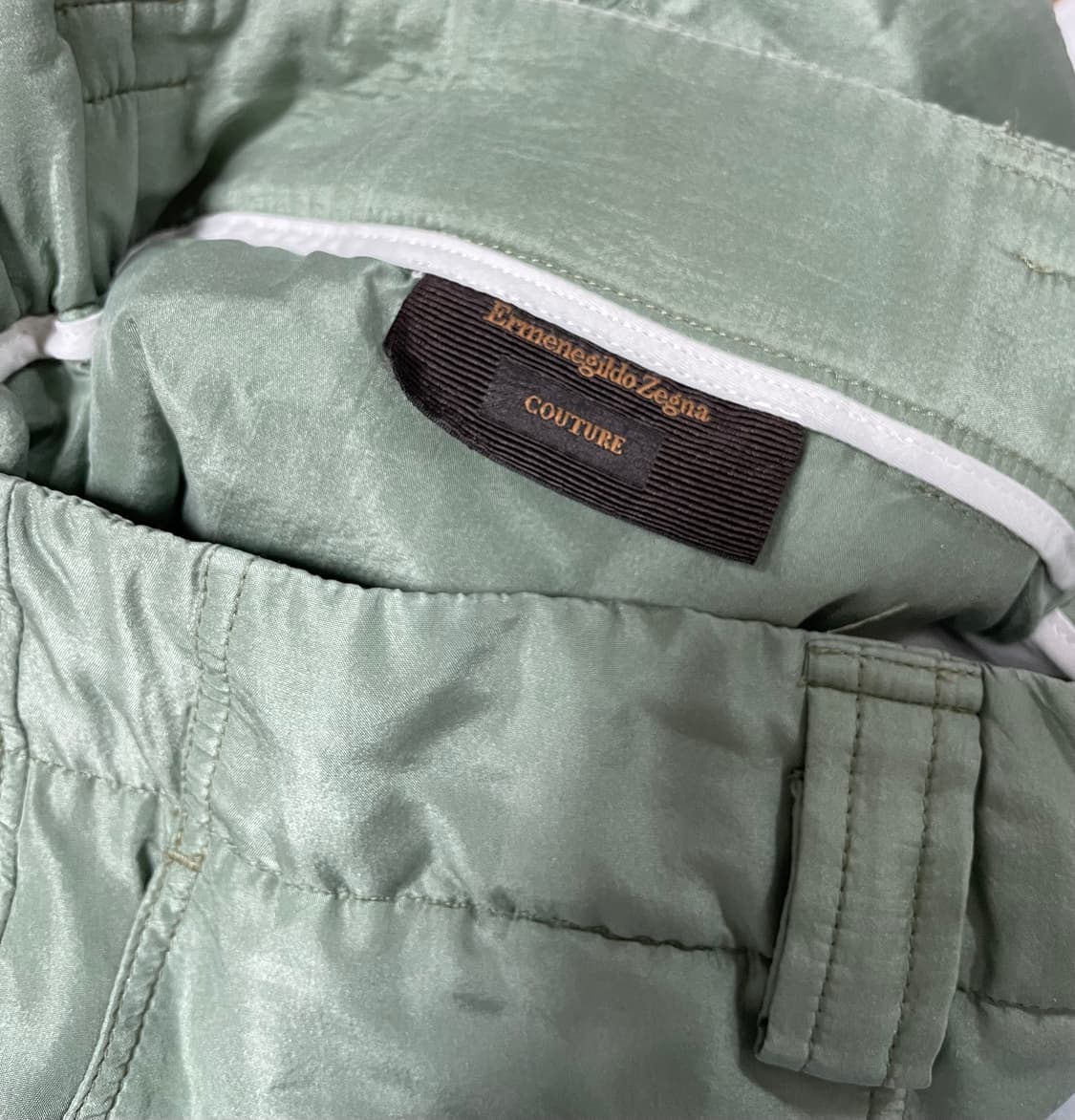 [48R]22ss 에르메네질도 제냐 꾸뛰르 xxx 실크 팬츠 그린 상품이미지6
