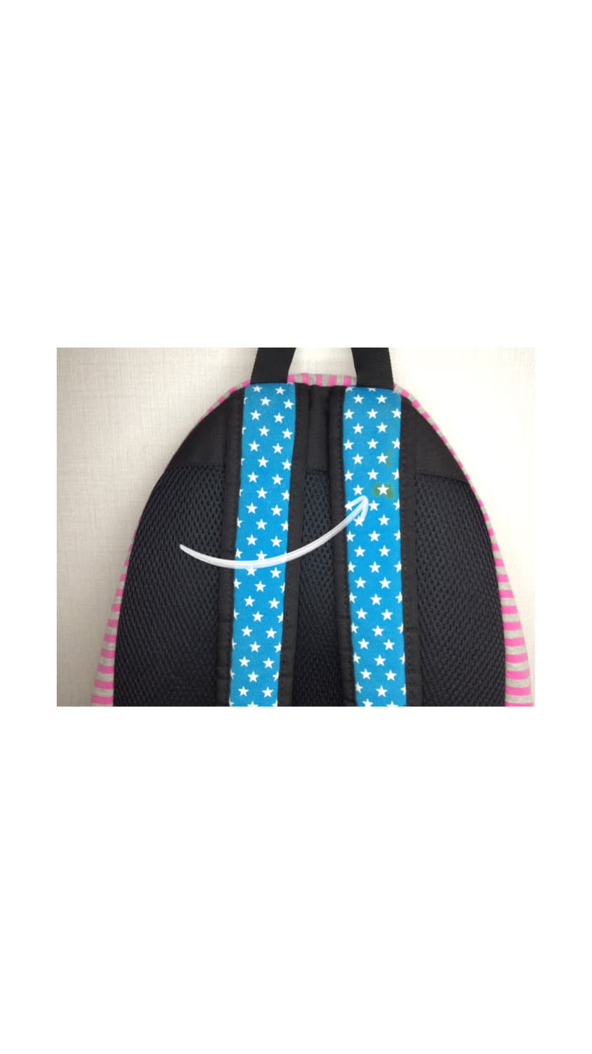 빈티지 블루 퍼플 별 무늬 백팩 상품이미지5