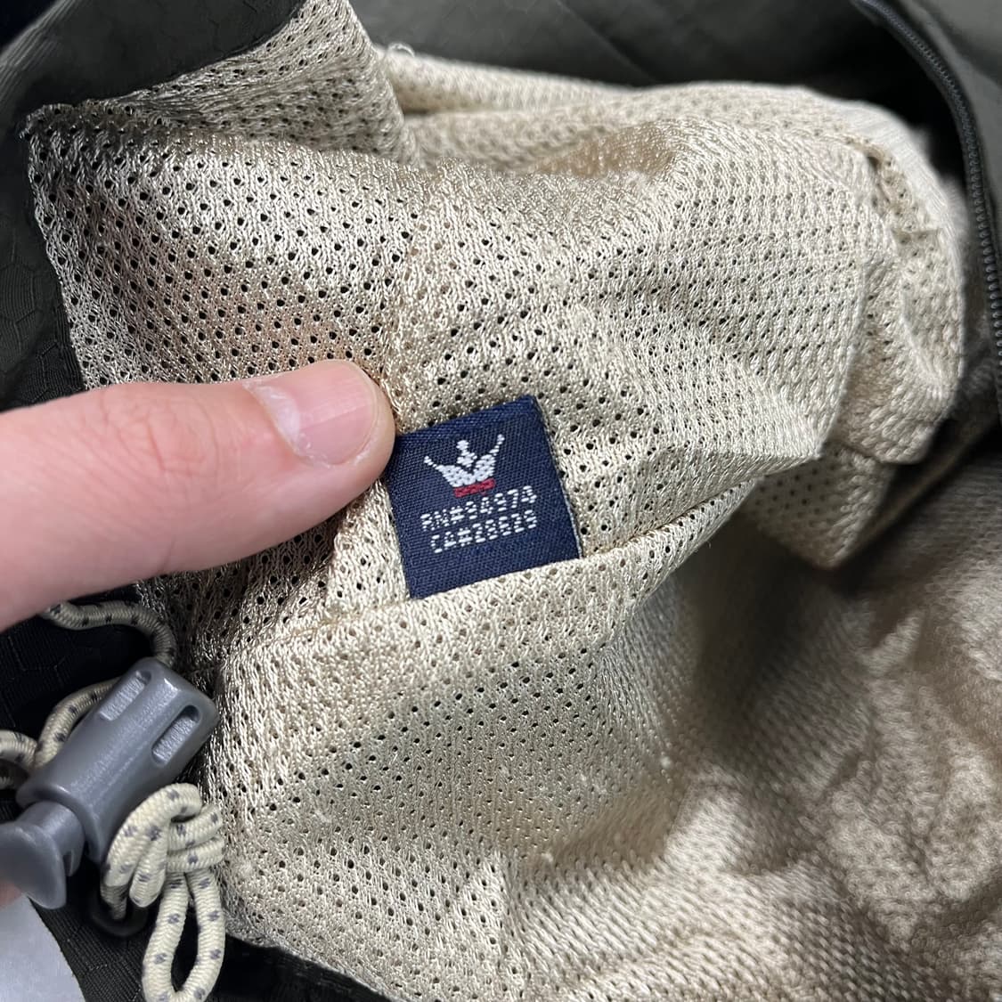 [M] 90s 올드 스투시 2WAY 나일론 후드 자켓 점퍼 바람막이 카키 상품이미지8