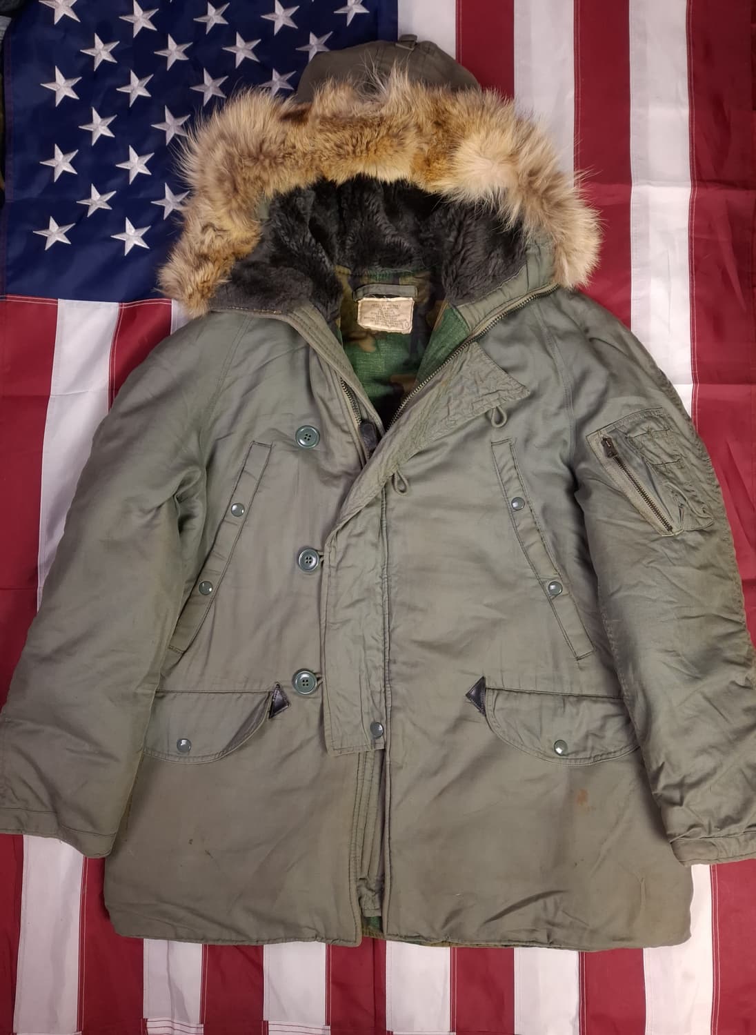 오리지날 미공군 70's  스카이라인 ERDL 모디파이드 N-3B 파카 상품이미지2