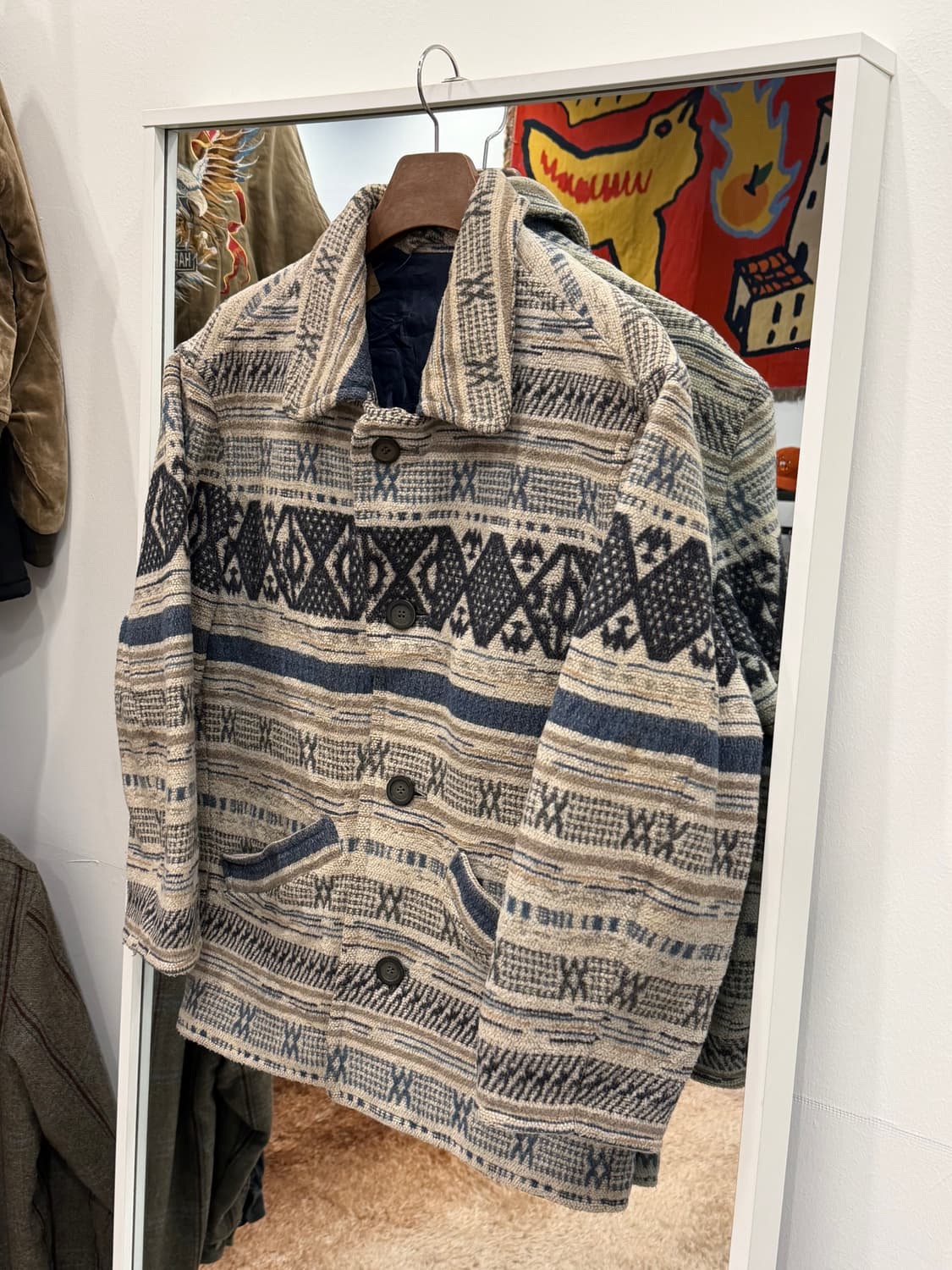 00s Vtg 빈티지 에스닉 울 자켓 상품이미지1