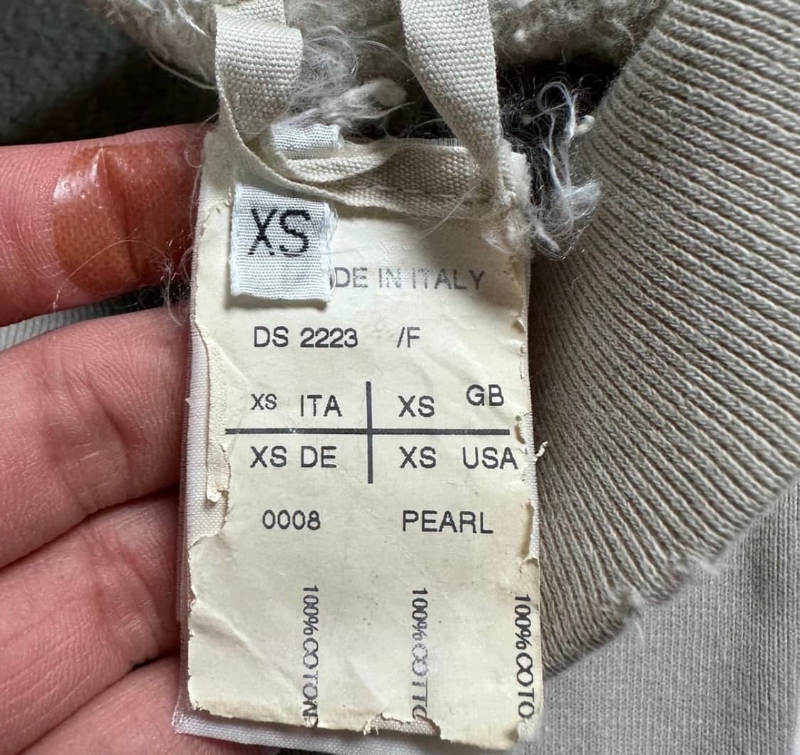 릭오웬스 크롭 후드집업 XS 상품이미지7