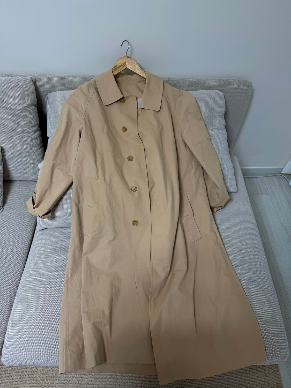 샵마그넷 바이윤하 래글런 트렌치코트 상품이미지5