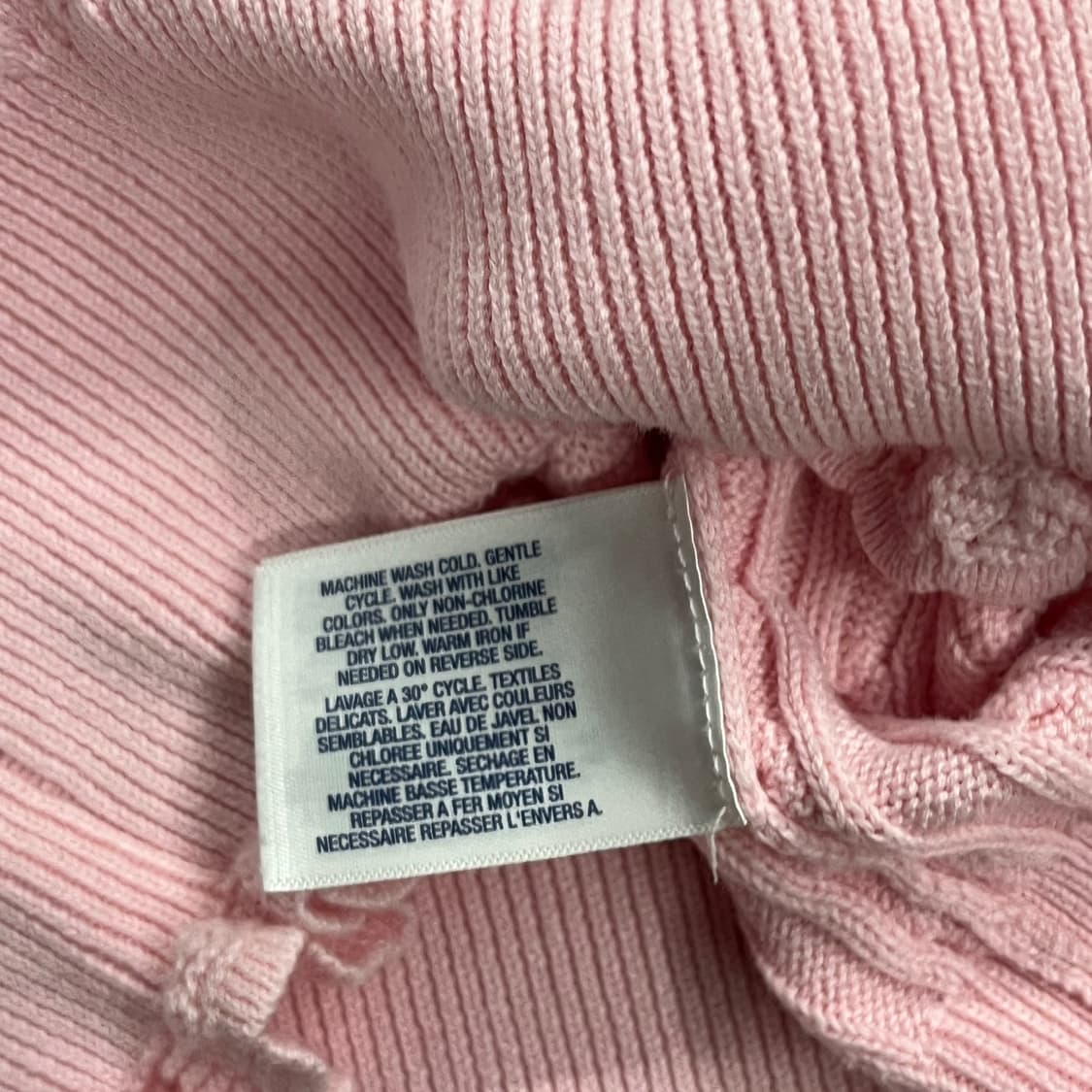 폴로 랄프로렌 딸기우유 핑크 꽈배기 프릴 니트 가디건  상품이미지6