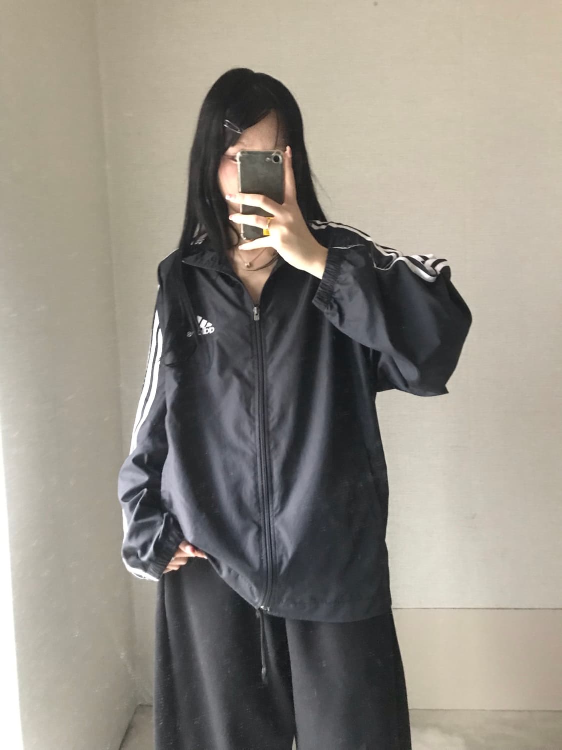 아디다스 90s 블랙 바람막이 상품이미지4