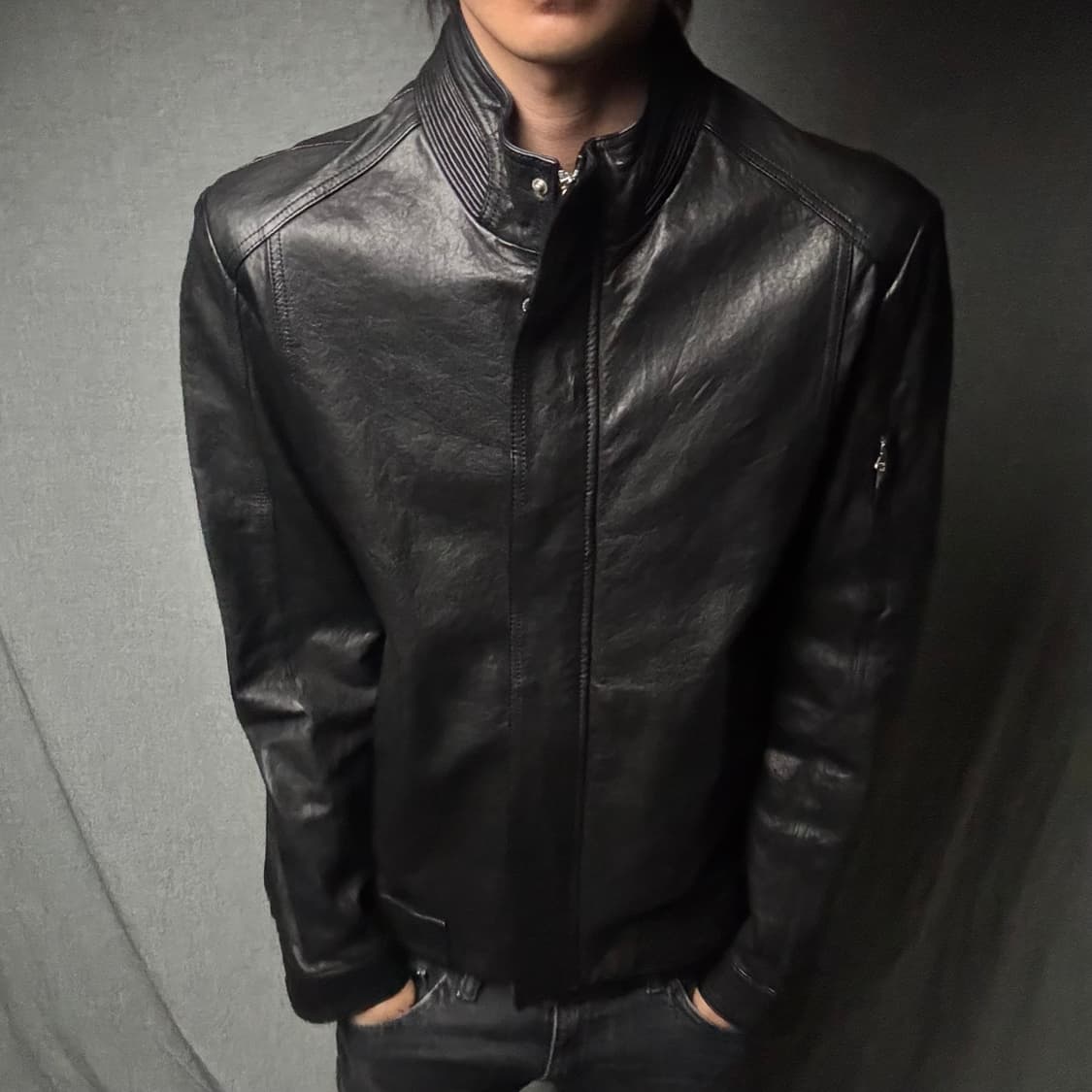 lamb skin leather jacket 상품이미지5