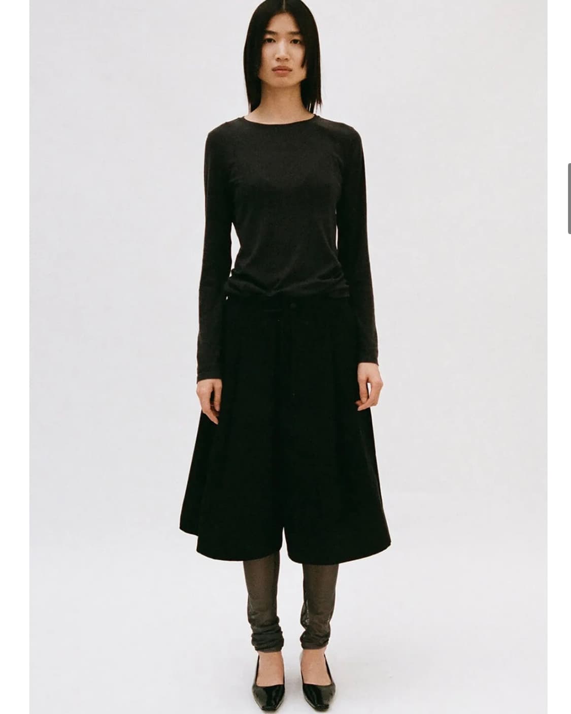 Lfm wide capri pants (black) s 상품이미지1