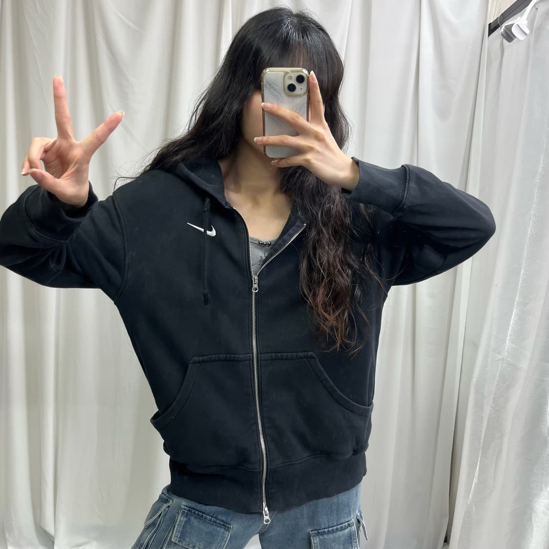 Nike black 2way hood zip-up  상품이미지1