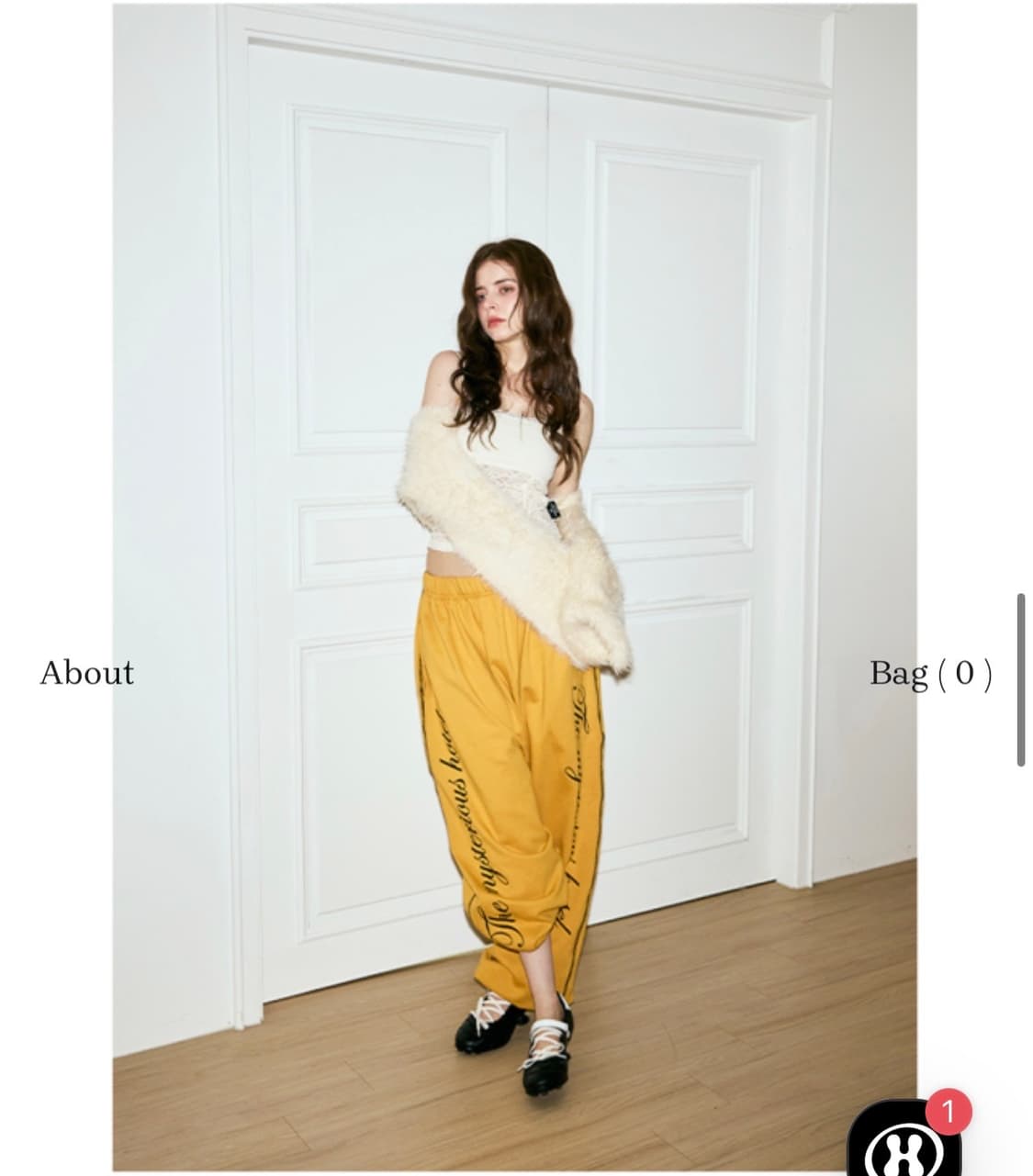 미스테리어스호텔 걸스스웻팬츠 옐로 상품이미지2