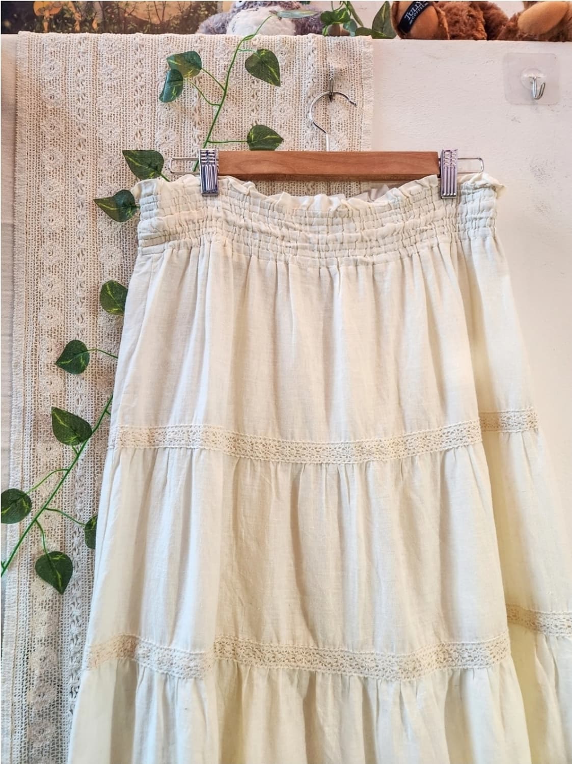 빈티지 어스뮤직 크로쉐 롱스커트 상품이미지4