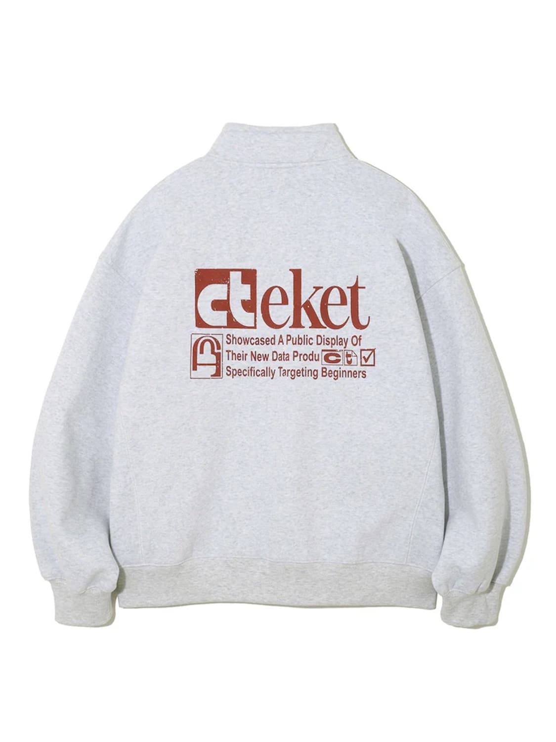 [M] 테켓 플랜 하프 집업 스웨트셔츠 멜란지그레이 상품이미지3