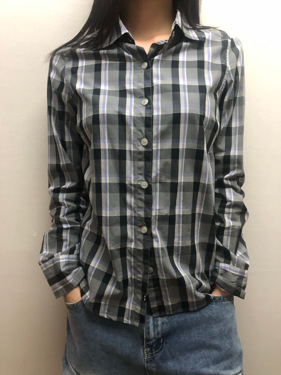 빈티지 오클리 체크 셔츠 상품이미지2