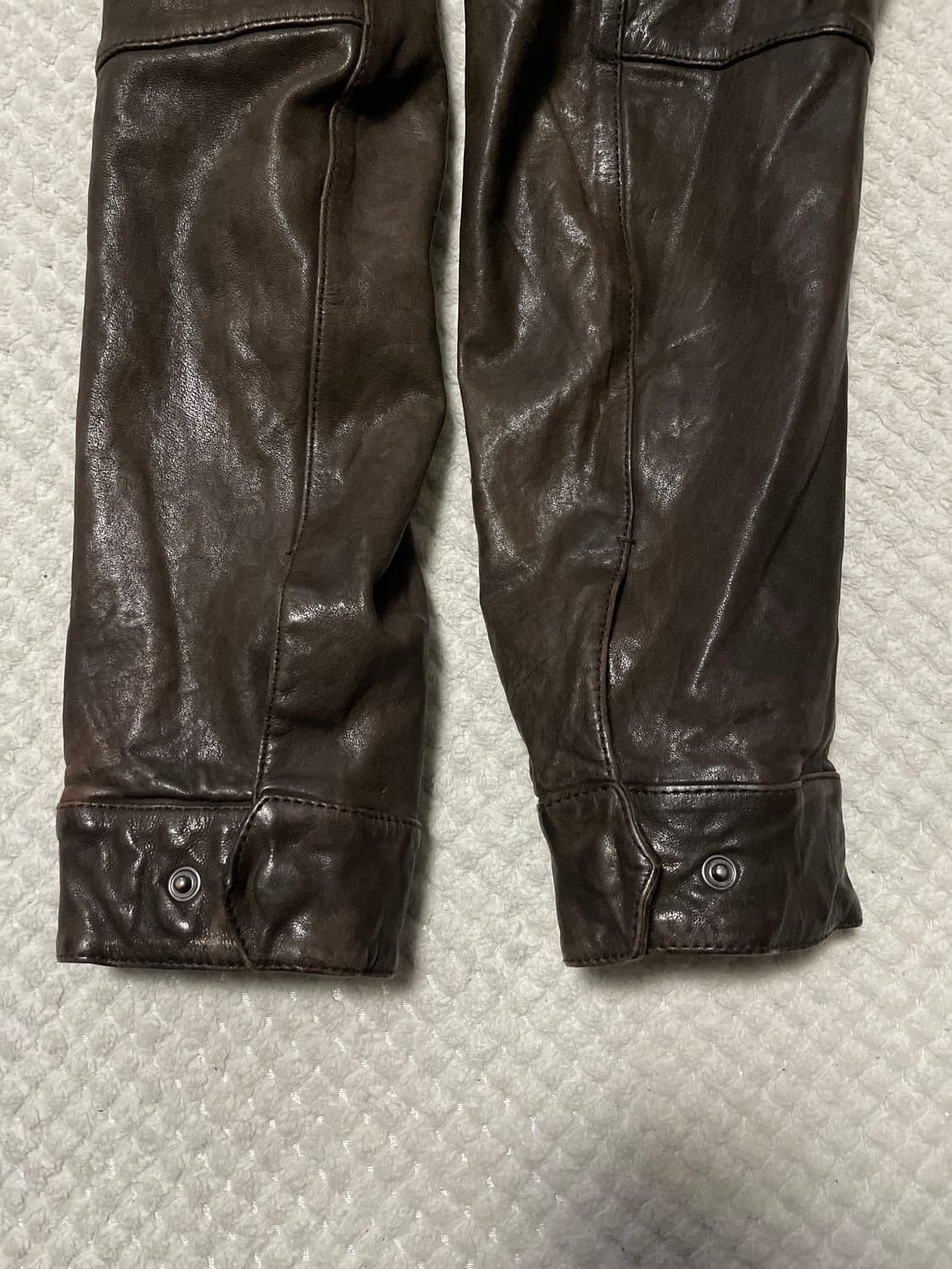 EDITION 웨스턴 무드 램스킨 양가죽 절개 바이커 레더 자켓 상품이미지7