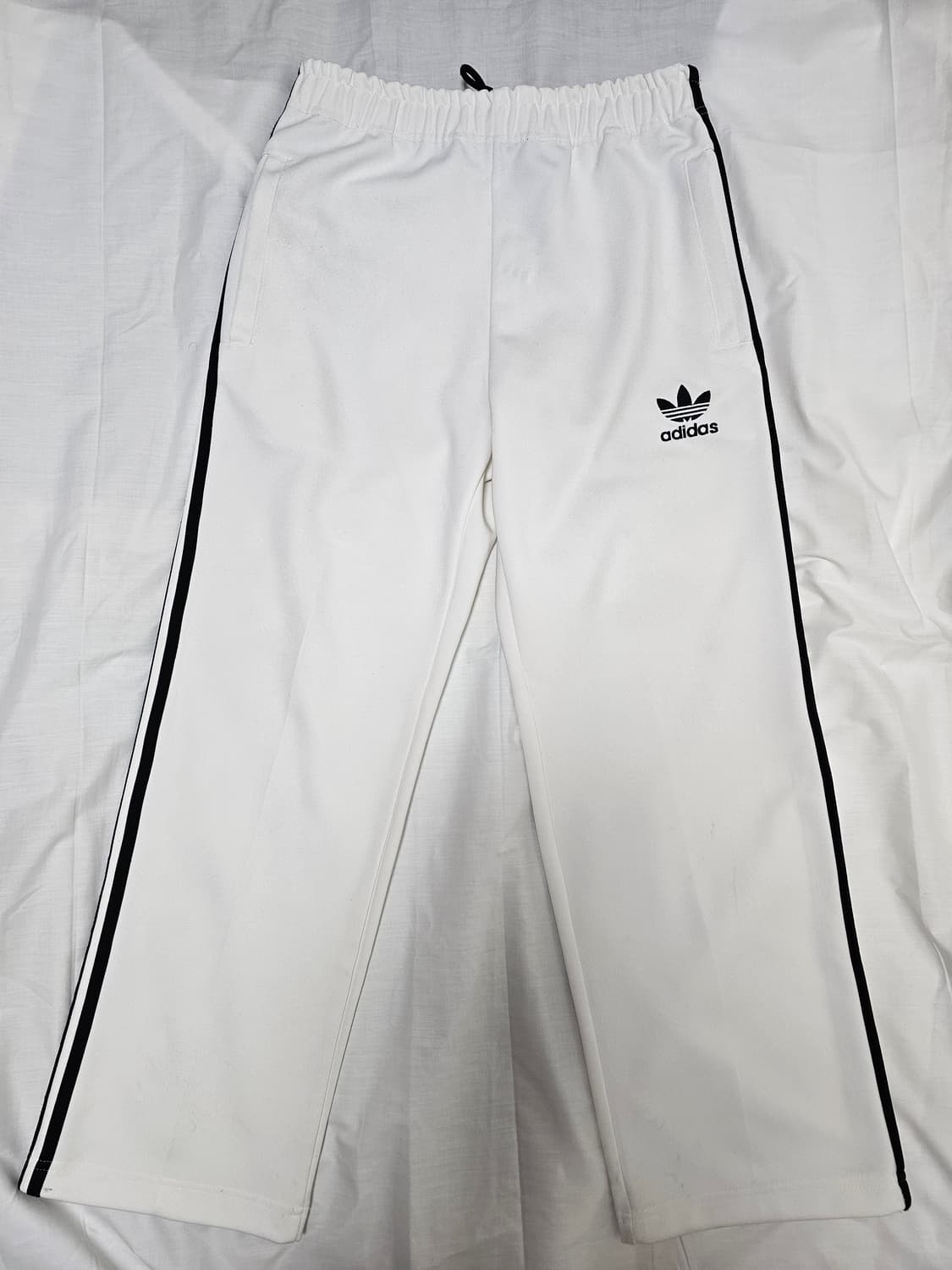 아디다스 삼선 트랙 팬츠 화이트 M 상품이미지1
