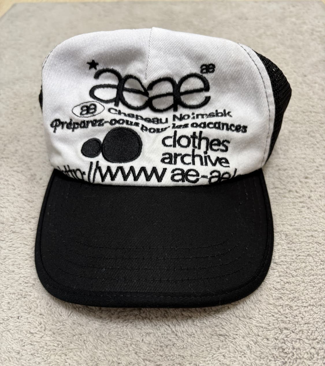 [S급] 트렌드🔥Aeae 블랙 화이트 메쉬캡 F 상품이미지2