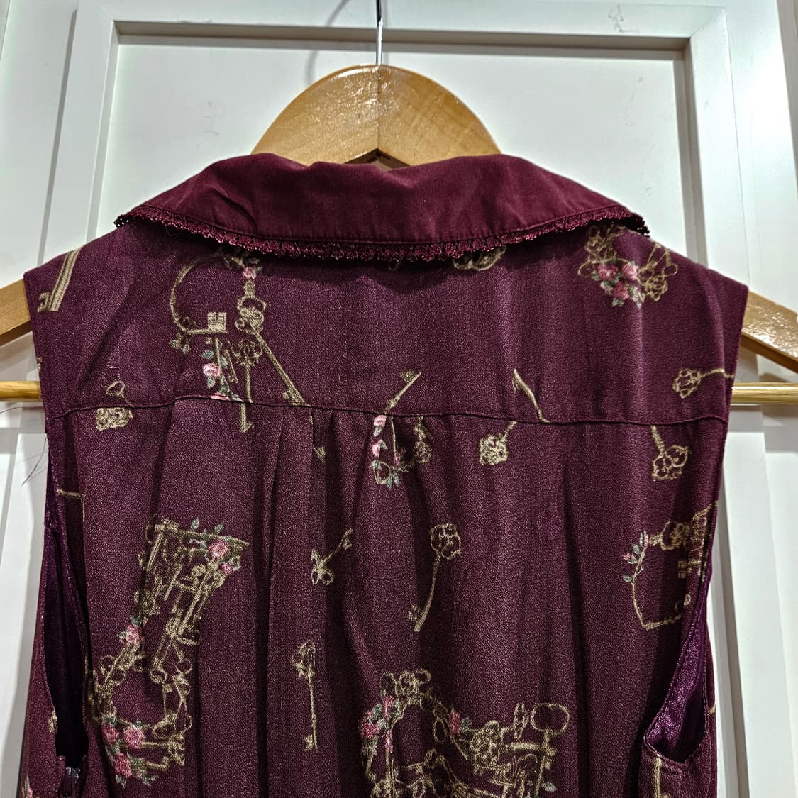 axes femme 버건디 키 프린트 원피스 상품이미지7