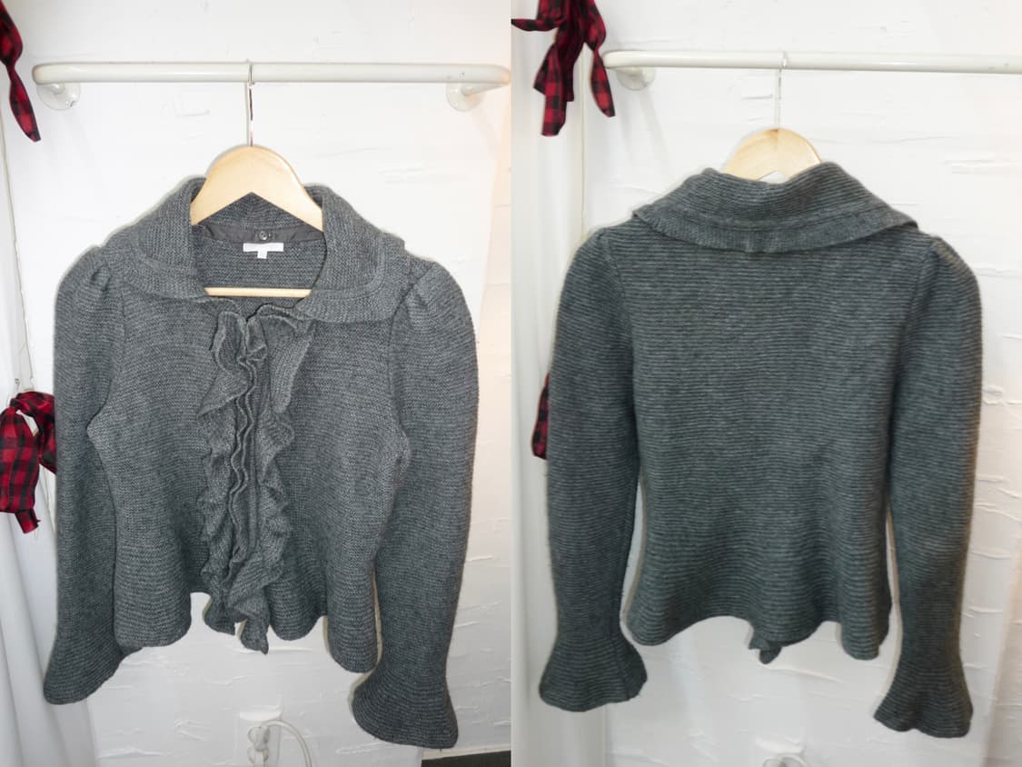 charcoal ruffle cardigan 상품이미지6