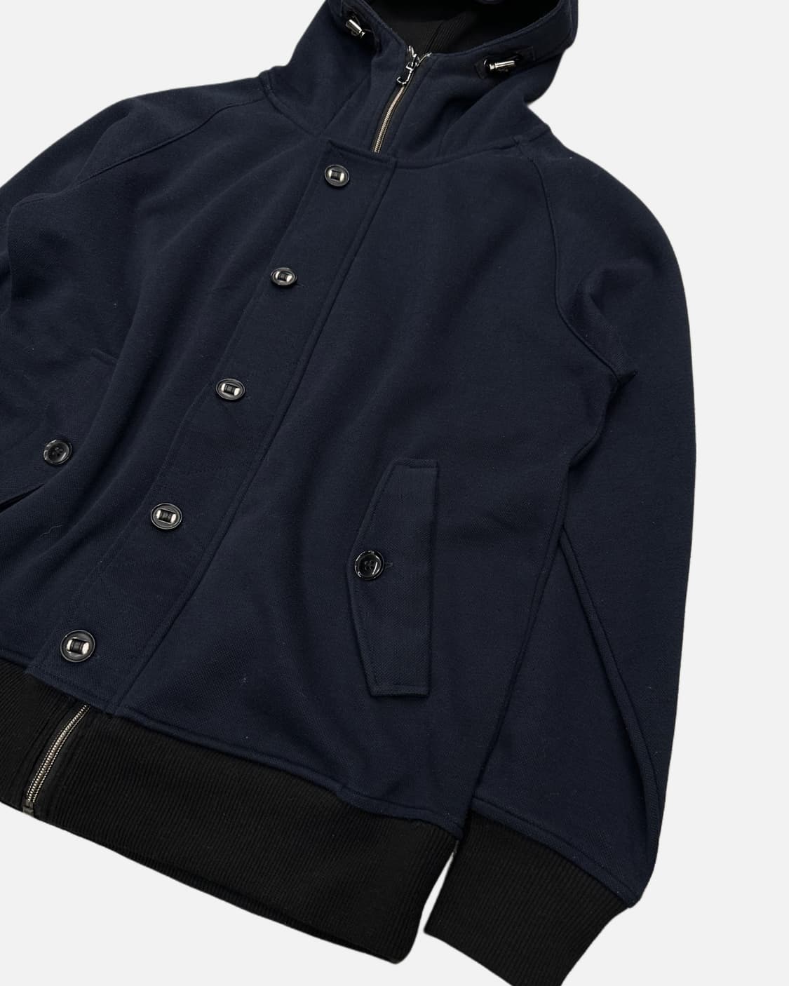 navy high-neck hood zip-up jacket 상품이미지3