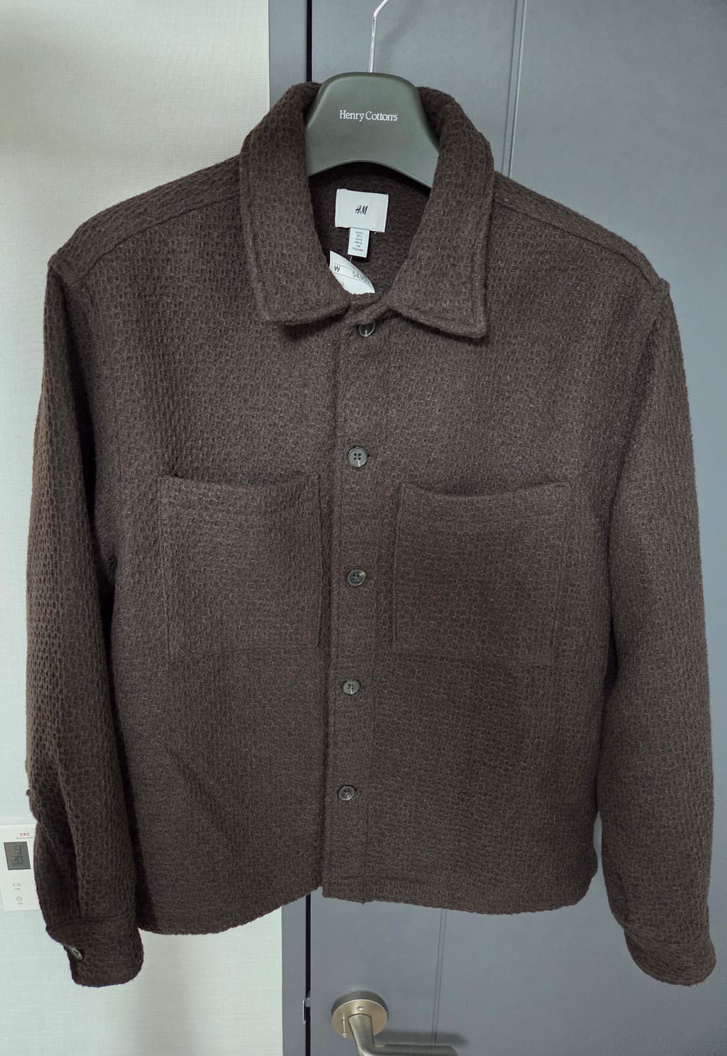 (새상품) 남자 울자켓 브라운 100,105 XL 판매합니다.H&M 상품이미지1