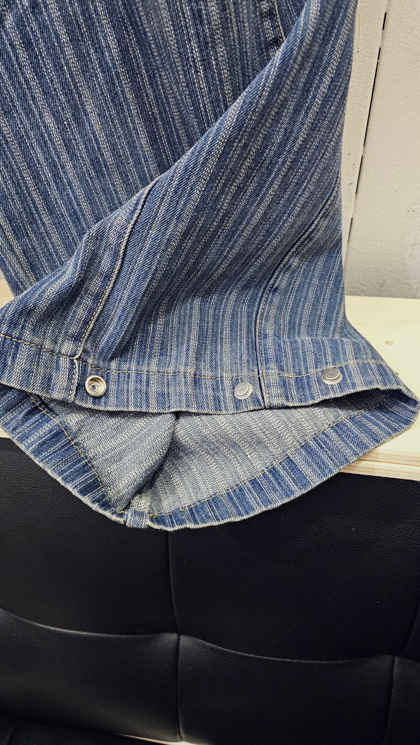 초와이드핏 스트라이프 데님팬츠 (28~43) 상품이미지2