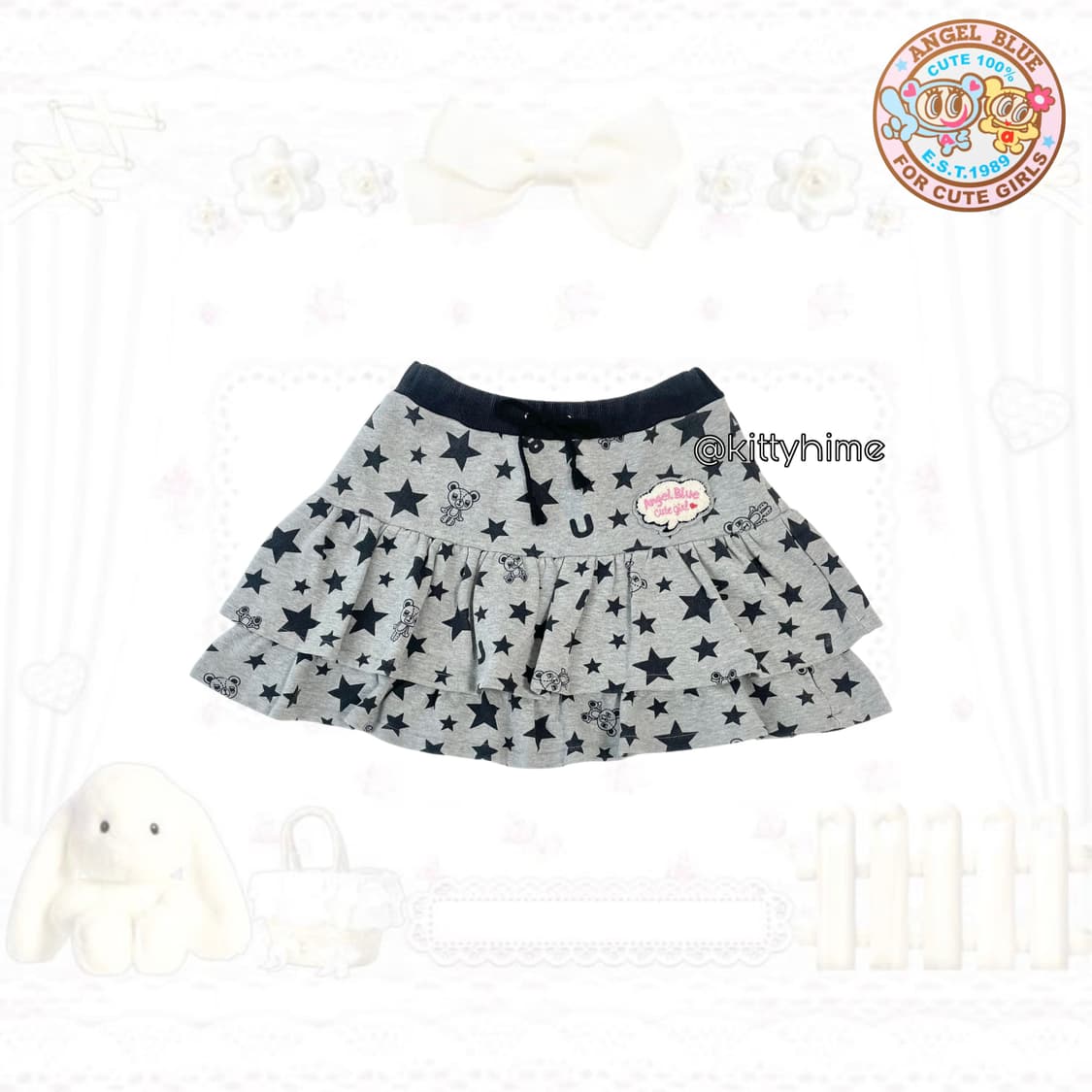 Angle blue 엔젤블루 헤이세이깔 별 캉캉스커트 조지후쿠 팝갸루키치 상품이미지1