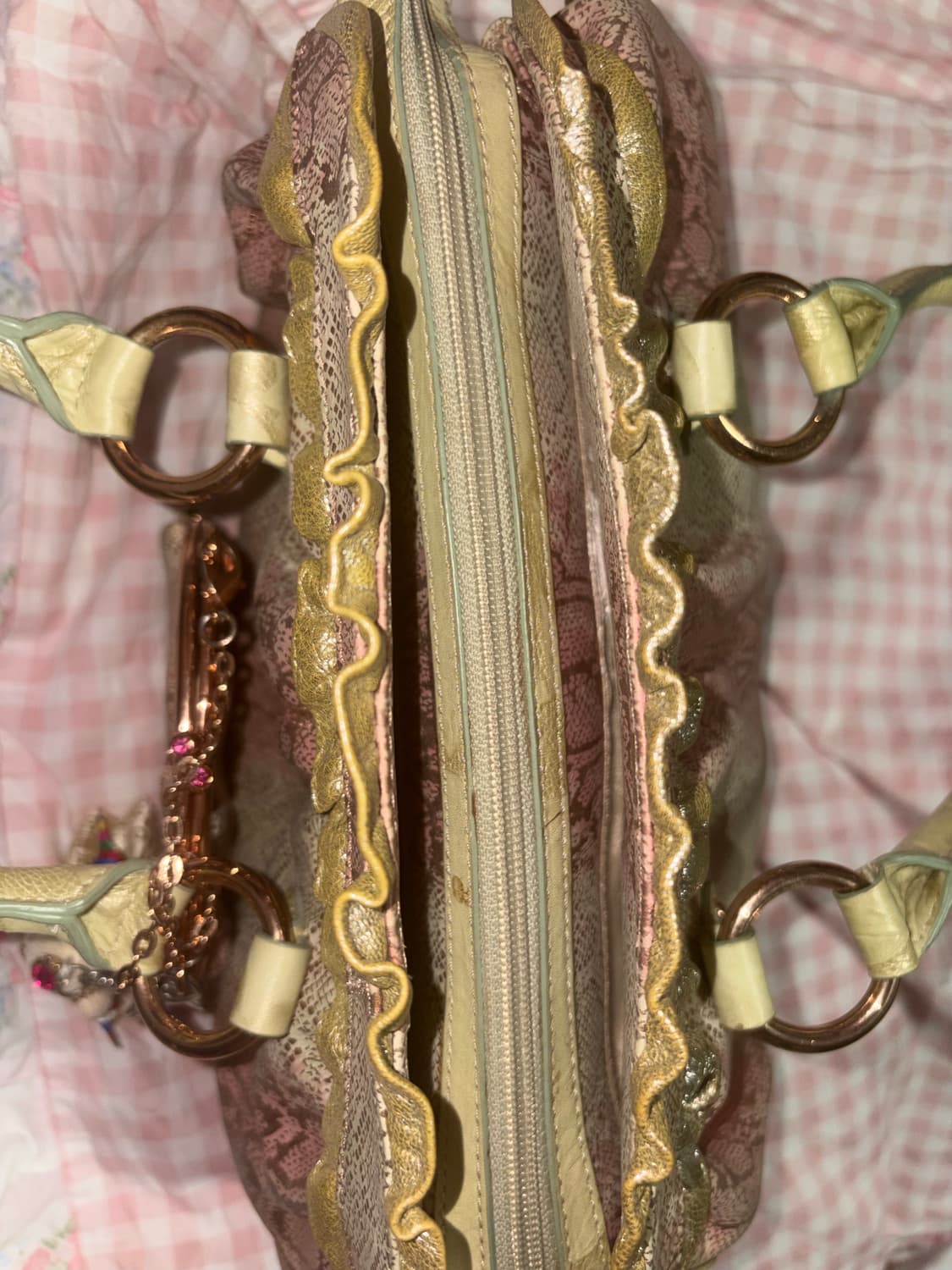 Jpn 오리엔탈 페어리 뱀피 디자인 핸드백 상품이미지3